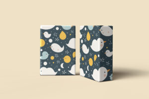 Two Gift Wrap Paper Design Mockup