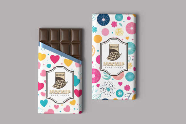 Chocolate Wrap Paper Mockup