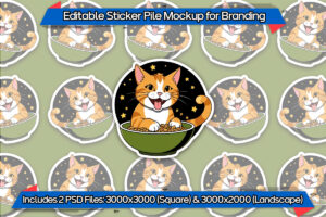 Mockup Die Cut Sticker Mockup