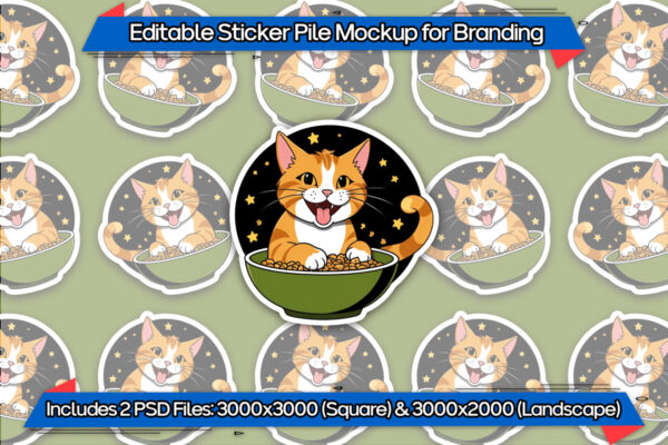 Mockup Die Cut Sticker Mockup