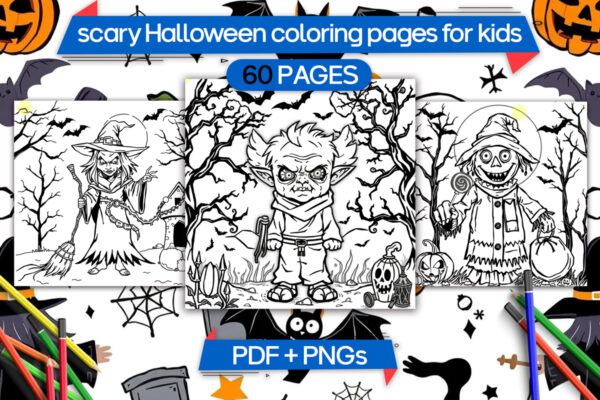 Scary Halloween Coloring Pages