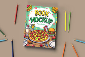 Hardcover Coloring Book Cover Mockup