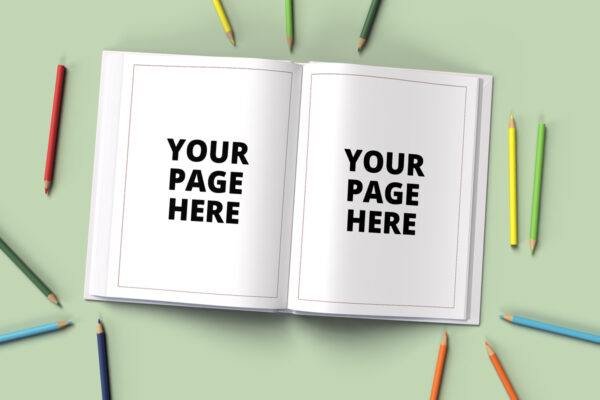 Hardcover Coloring Book Mockup