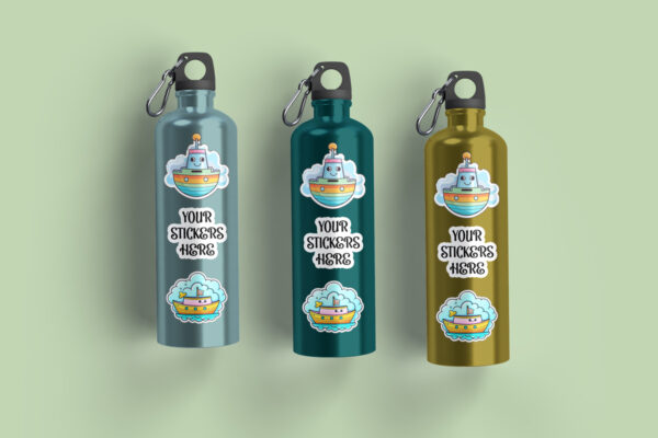 Tumbler Sticker Mockup Water Bottle Sticker Mockup