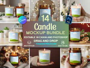 candle mockup bundle