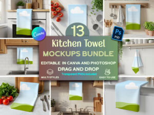 Kitchen Towel Mockup Bundle